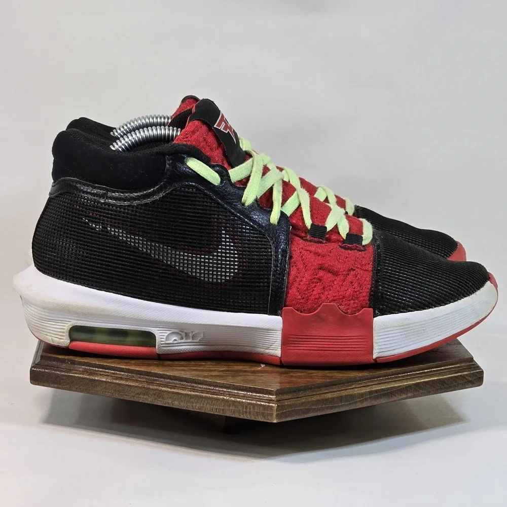 Nike LeBron 19 Low Shoes Mens Size 8 Black Red FaZe Clan Volt‎ Basketball Collab